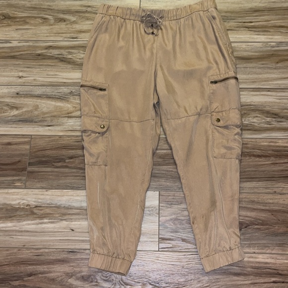 Banana Republic Tencel Cargo Jogger In Iced Latte Sz lg - Picture 4 of 12
